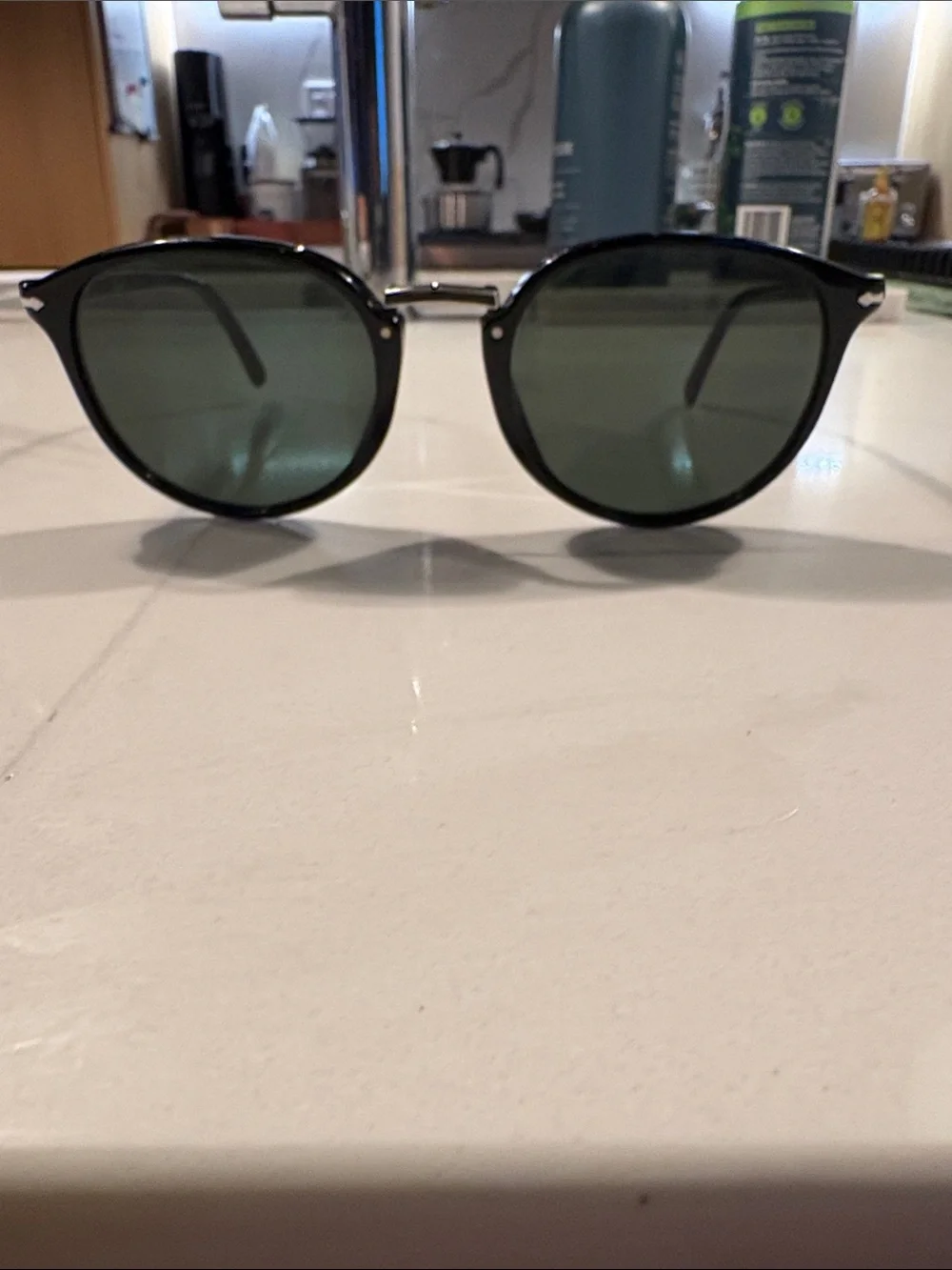 Persol Men’s Black Round Sunglasses
